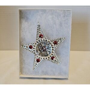 Vintage WM. J. Rigby Co Sparkling Tin Brilliant Star Christmas Ornament New York